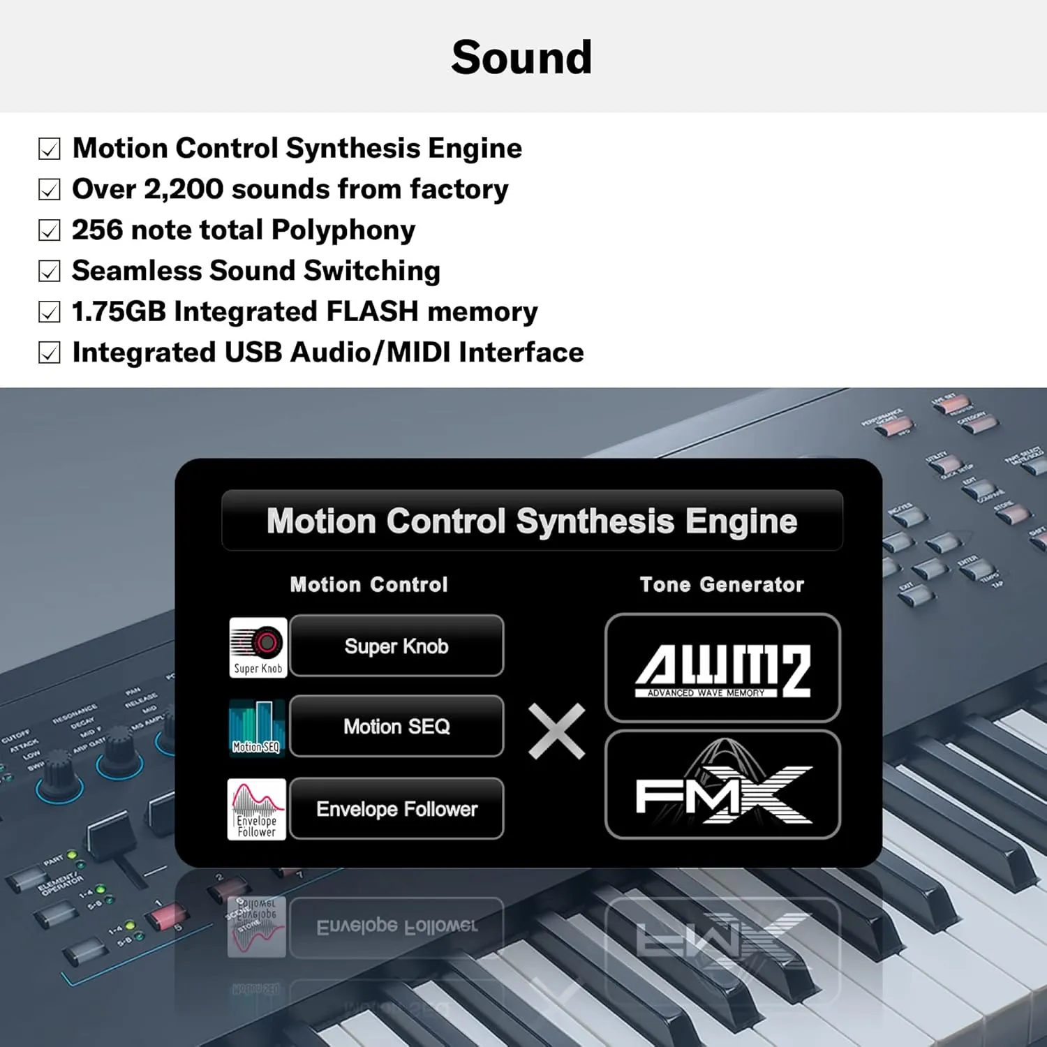 Yamaha MODX6  61-Key Synthesizer Workstation , Black