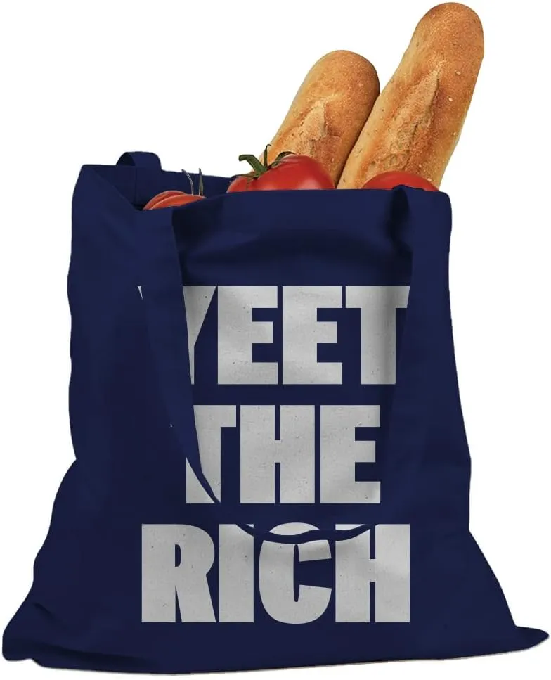 YEET THE RICH Cotton Canvas Tote Bag