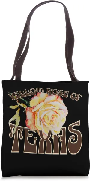 Yellow Rose of Texas Watercolor Rose Tote Bag