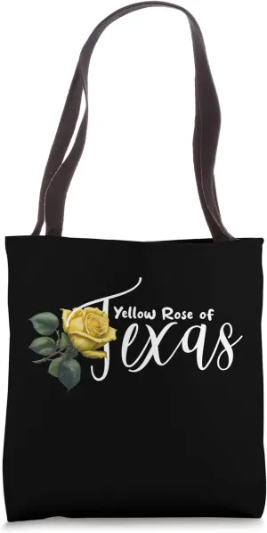 Yellow Rose of Texas Yellow Rose Watercolor Painting TEXAS Tote Bag