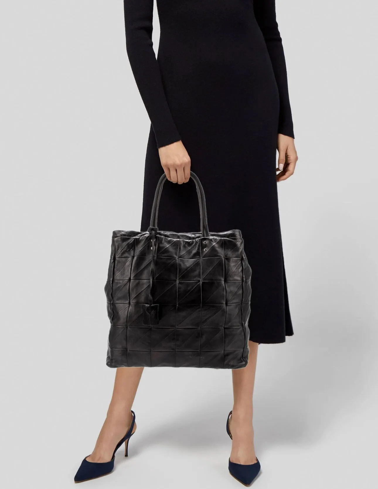 YSL - Leather quilted triangle bag