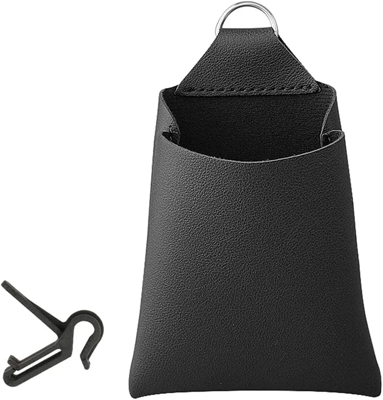 Zcargel Car Air Vent Organizer Storage Bag, Auto Air Vent Leather Hanging Bag Automobile Mount Cell Phone Holder Pocket Auto Seat Back Interior Case with Hook for Keys Coin Cell Phone Glasses