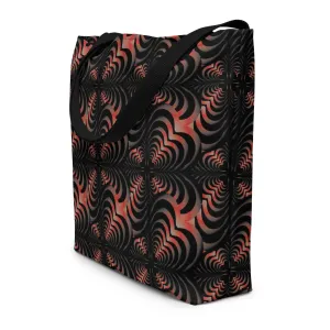 Zebra Love™ Fiery Large Tote Bag
